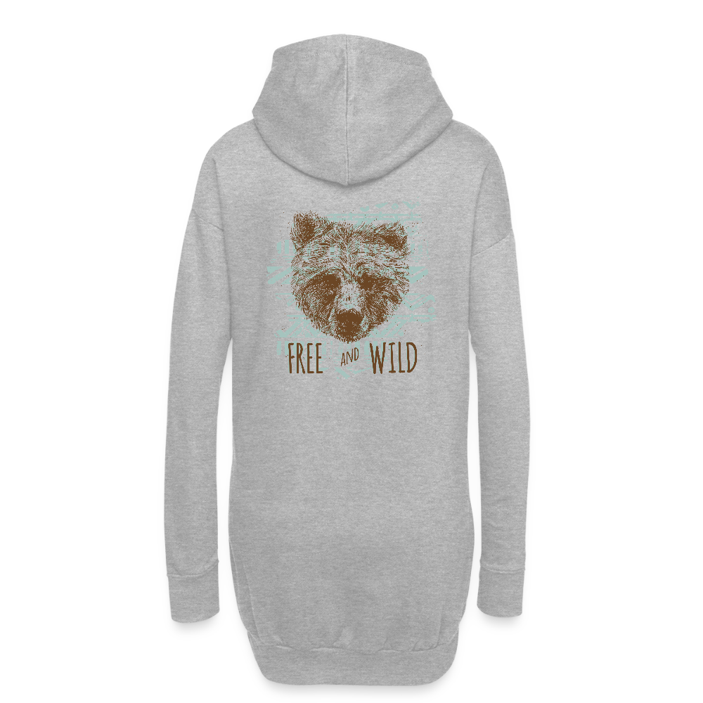 Hoodiejurk - grijs gemêleerd