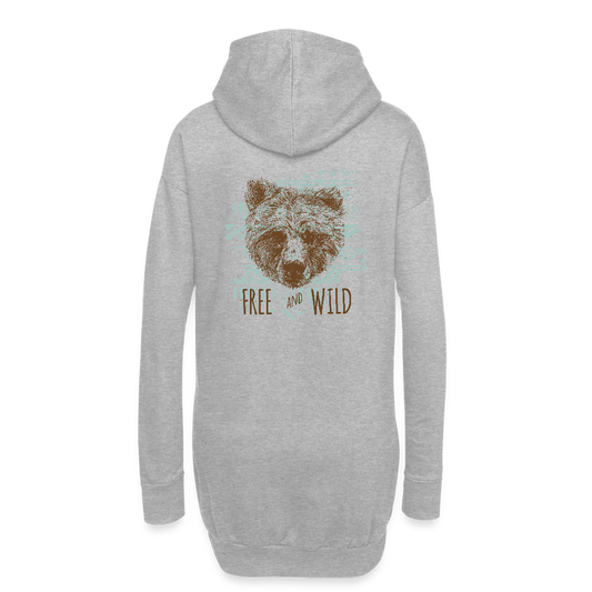 Hoodiejurk - grijs gemêleerd