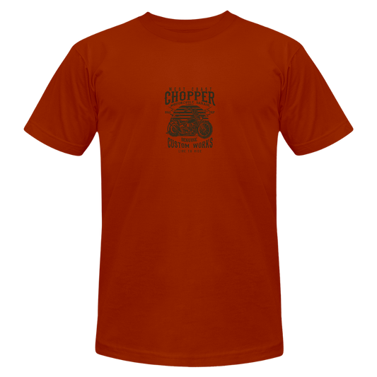 Unisex tri-blend T-shirt van Bella + Canvas - baksteenkleuren