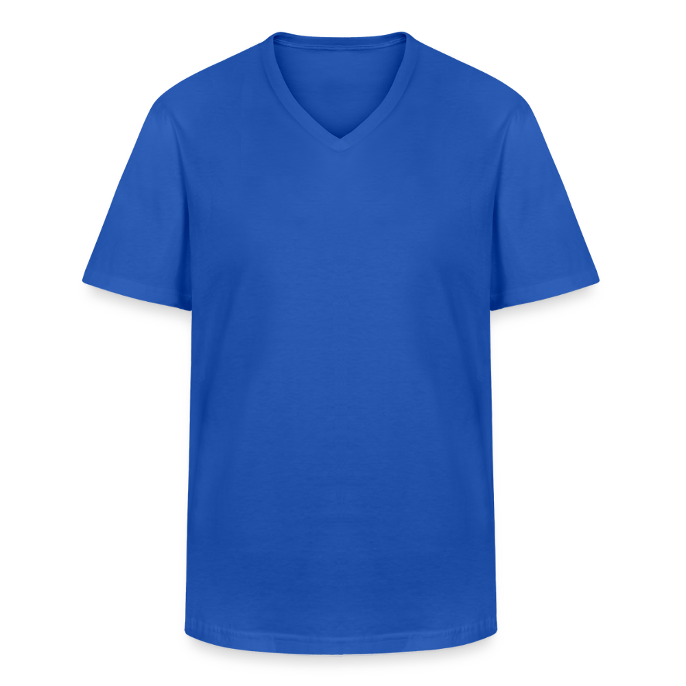 Klassiek mannen T-shirt met V-hals - koningsblauw