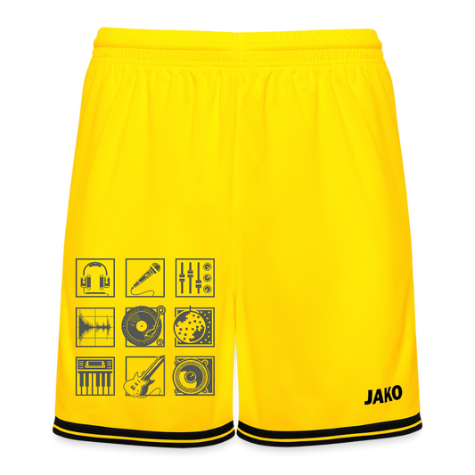 JAKO basketbalshort Center 2.0 - geel/zwart