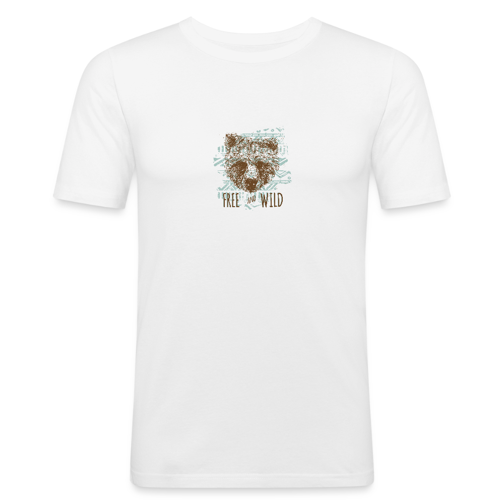 Mannen slim fit T-shirt - wit