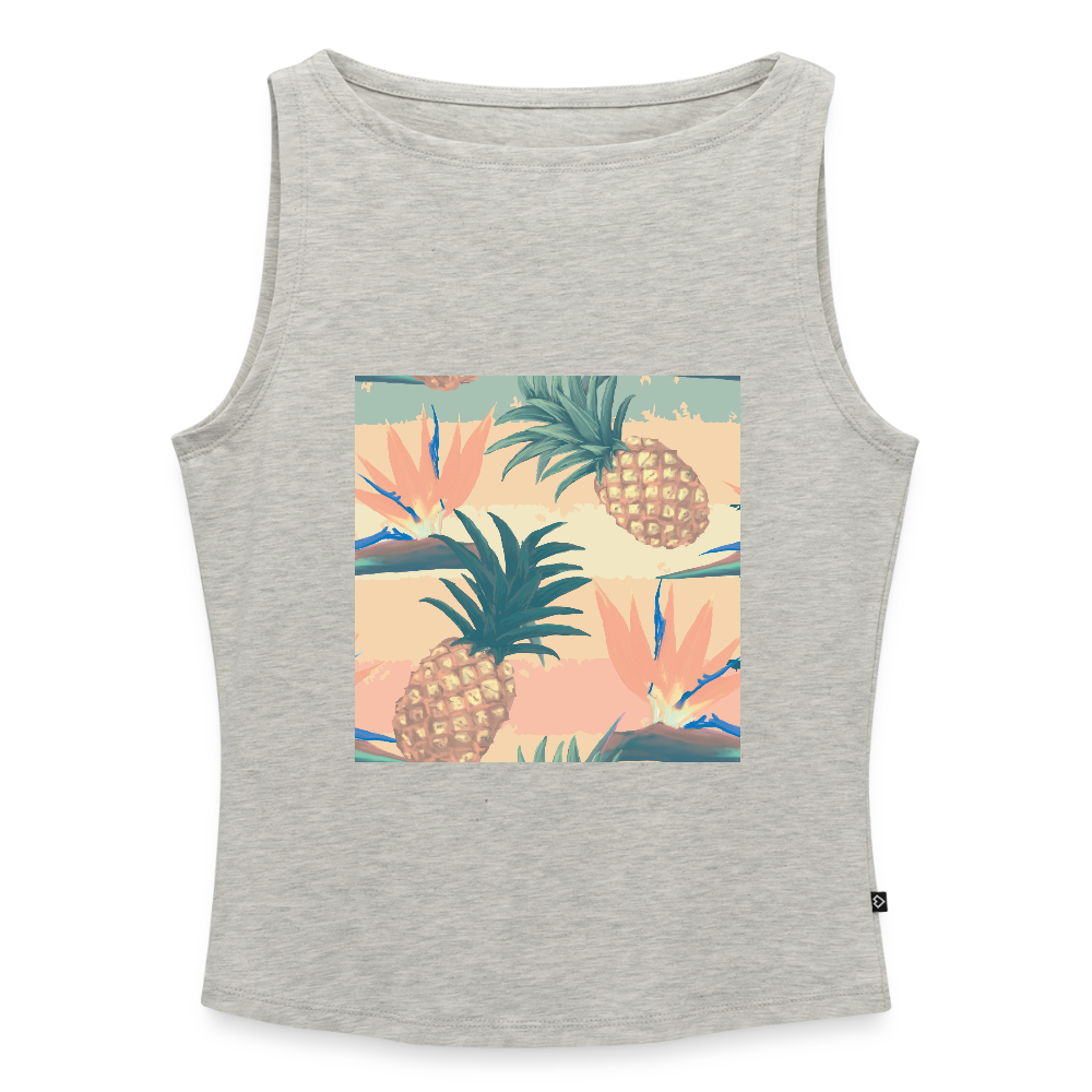 Vrouwen tanktop met U-hals - grijs gemêleerd