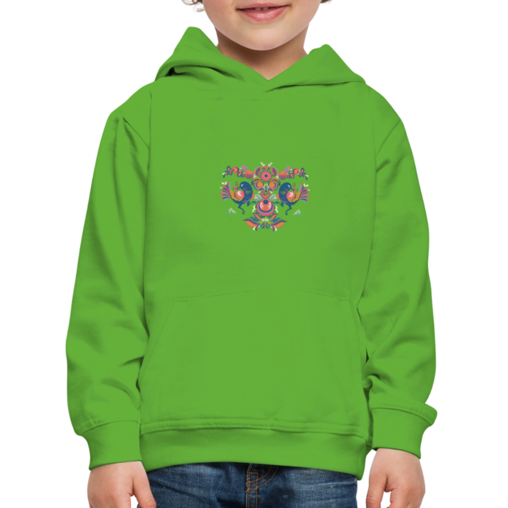 Kinderen trui Premium met capuchon - lichtgroen