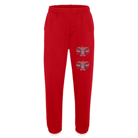Heavyweight organic joggingbroek made in EU - rood