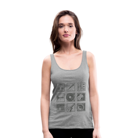 Vrouwen Premium tank top - grijs gemêleerd