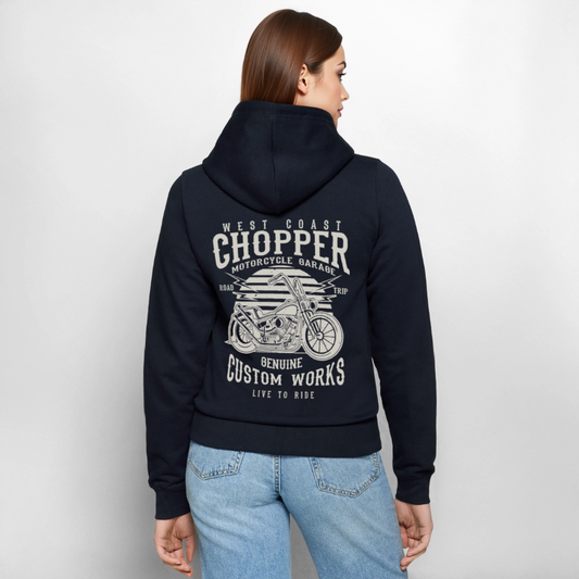 Vrouwen ziphoodie - navy