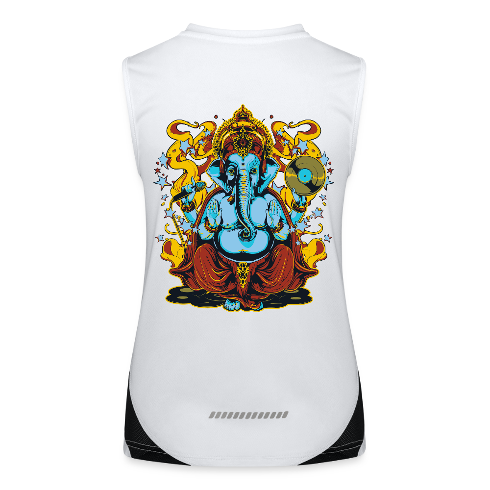 Functionele contrasterende tanktop voor vrouwen - wit/zwart