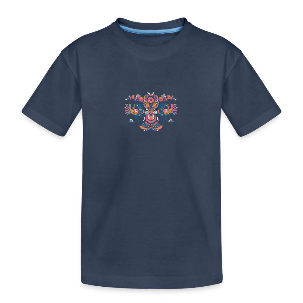 Teenager premium biologisch T-shirt - navy