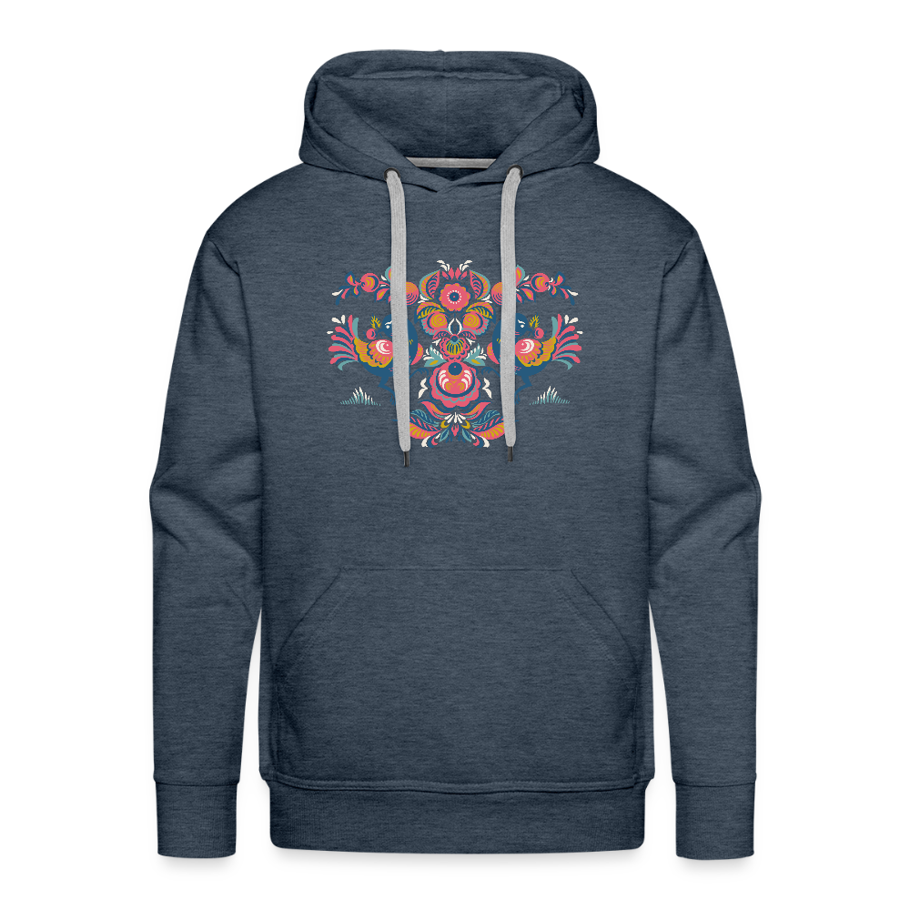 Mannen Premium hoodie - jeansblauw
