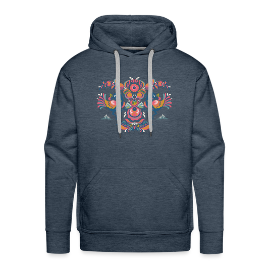 Mannen Premium hoodie - jeansblauw