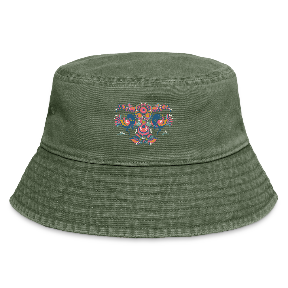 Vintage vissershoed - vintage olijfgroen