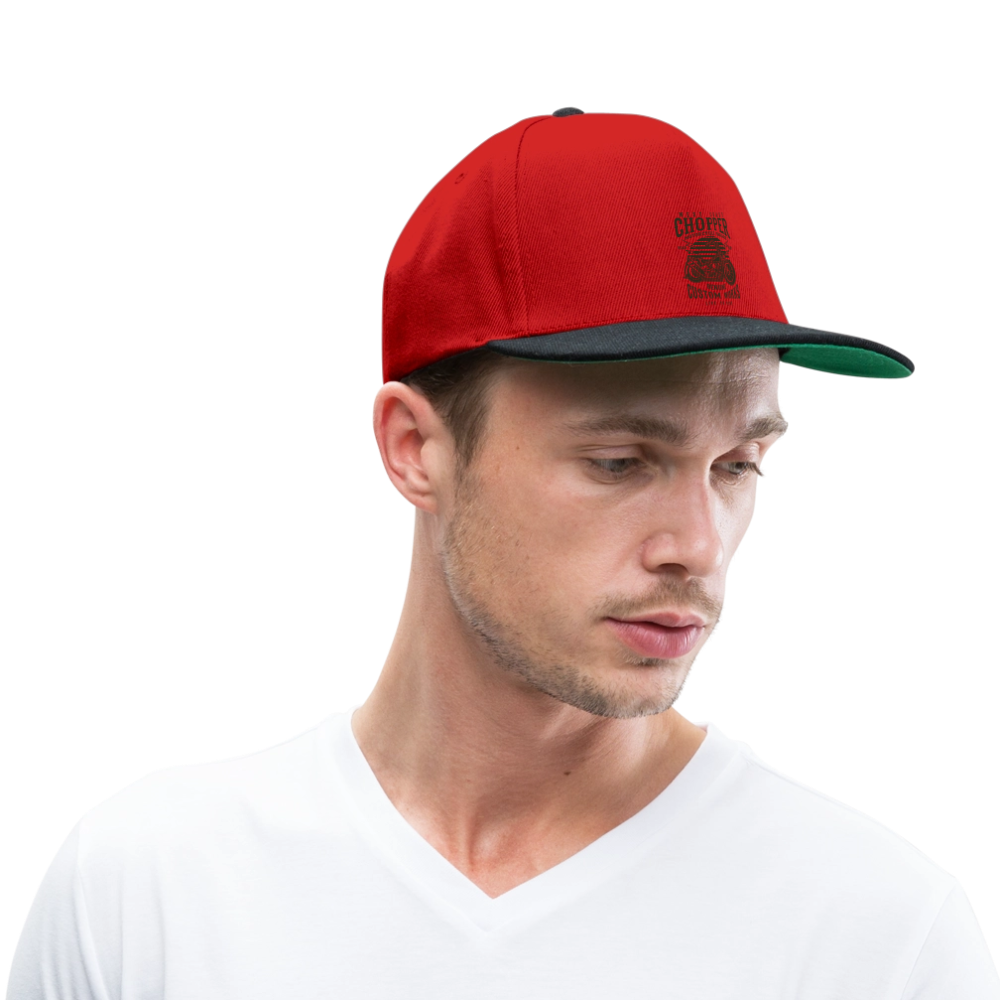 Snapback cap - rood/zwart