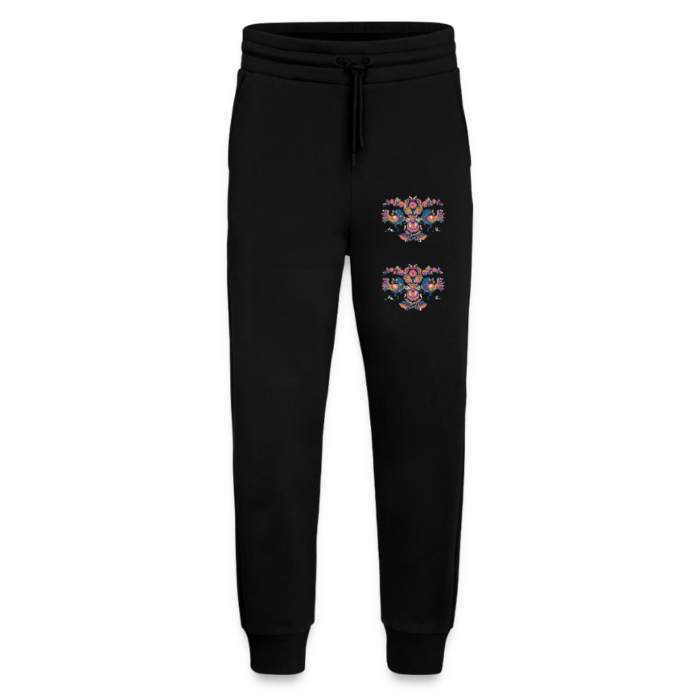 Organic relaxed joggingbroek made in EU - SOLID BLACK