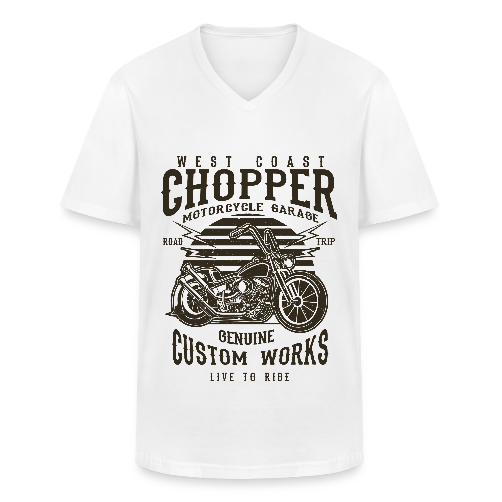Klassiek mannen T-shirt met V-hals - wit