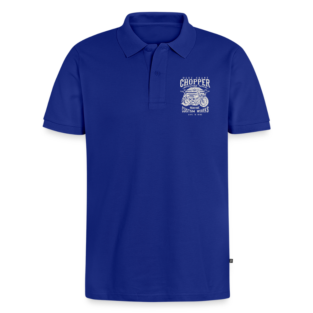 Mannen Premium Bio Poloshirt - koningsblauw