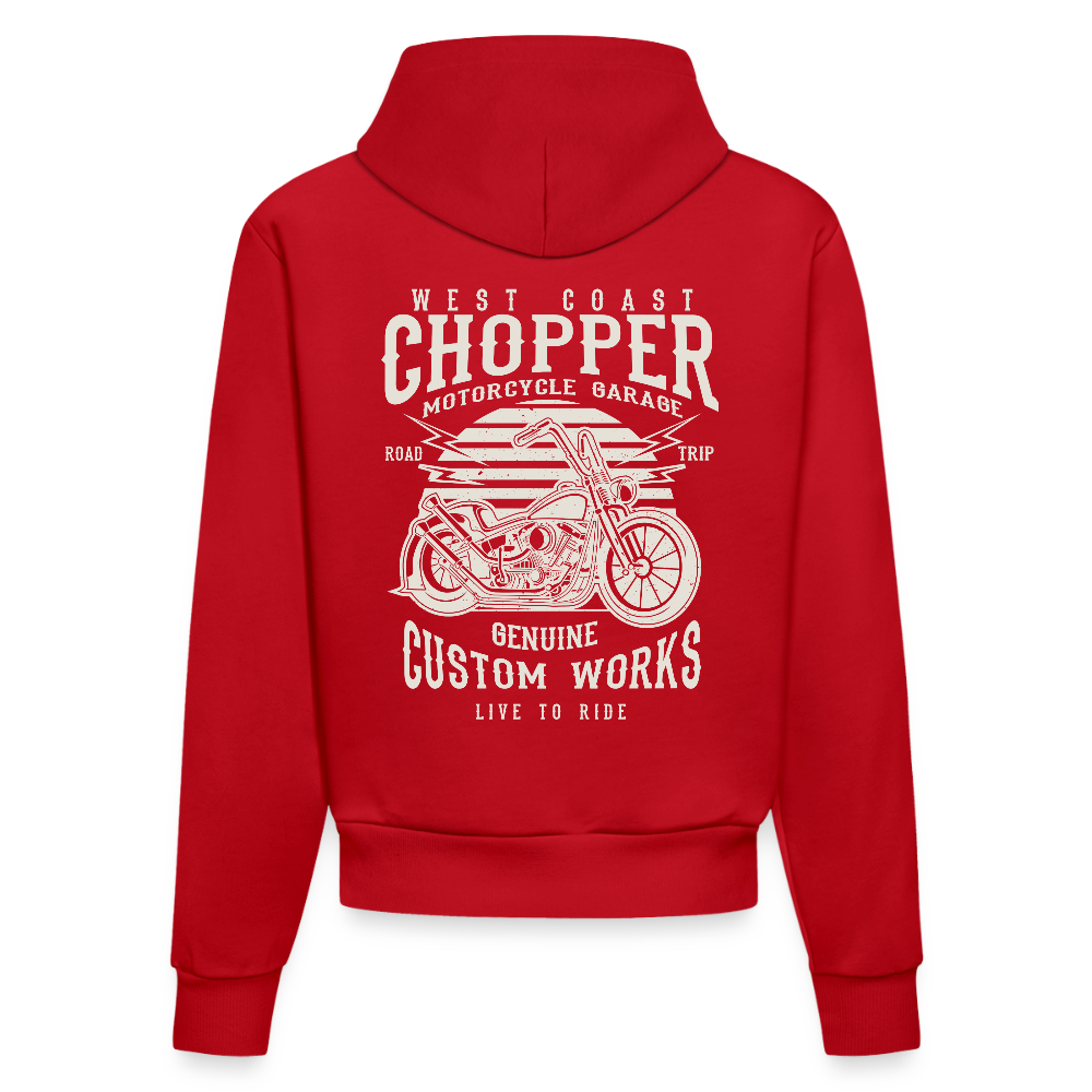 Organic fitted hoodie made in EU - rood