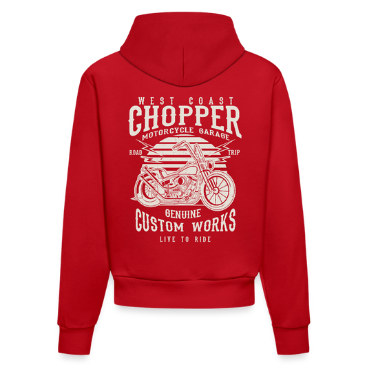 Organic fitted hoodie made in EU - rood