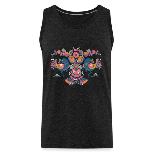 Mannen Premium tank top - houtskool