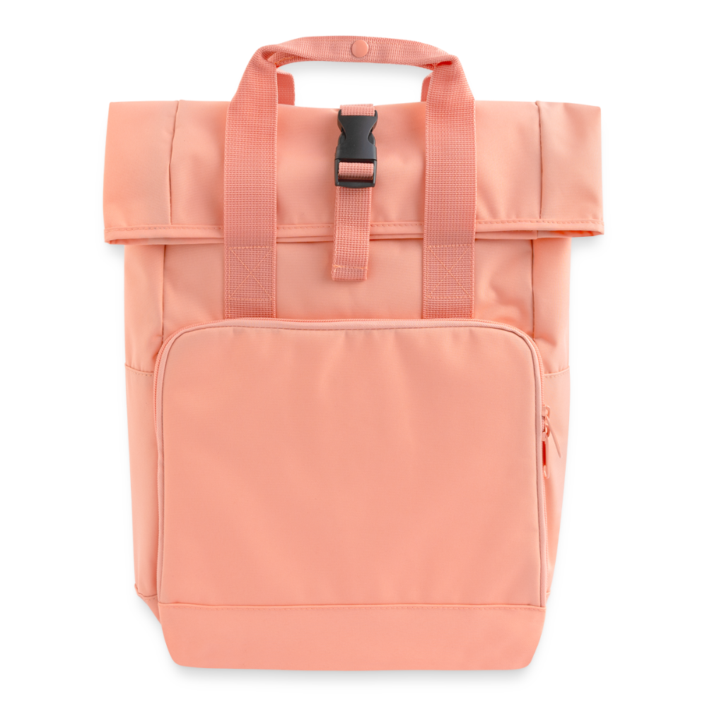 Rolltop rugzak met twee hengsels - chintzroze