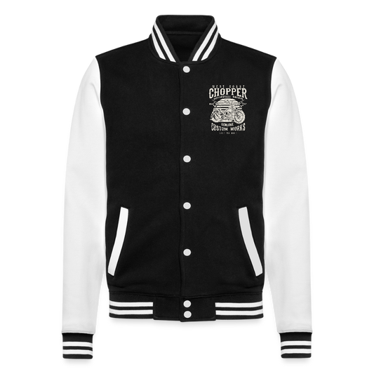 College sweatjacket - zwart/wit
