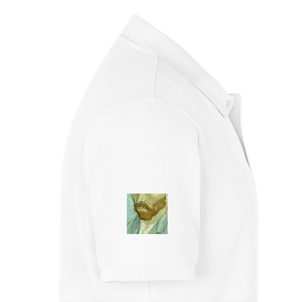 Mannen Premium Bio Poloshirt - wit