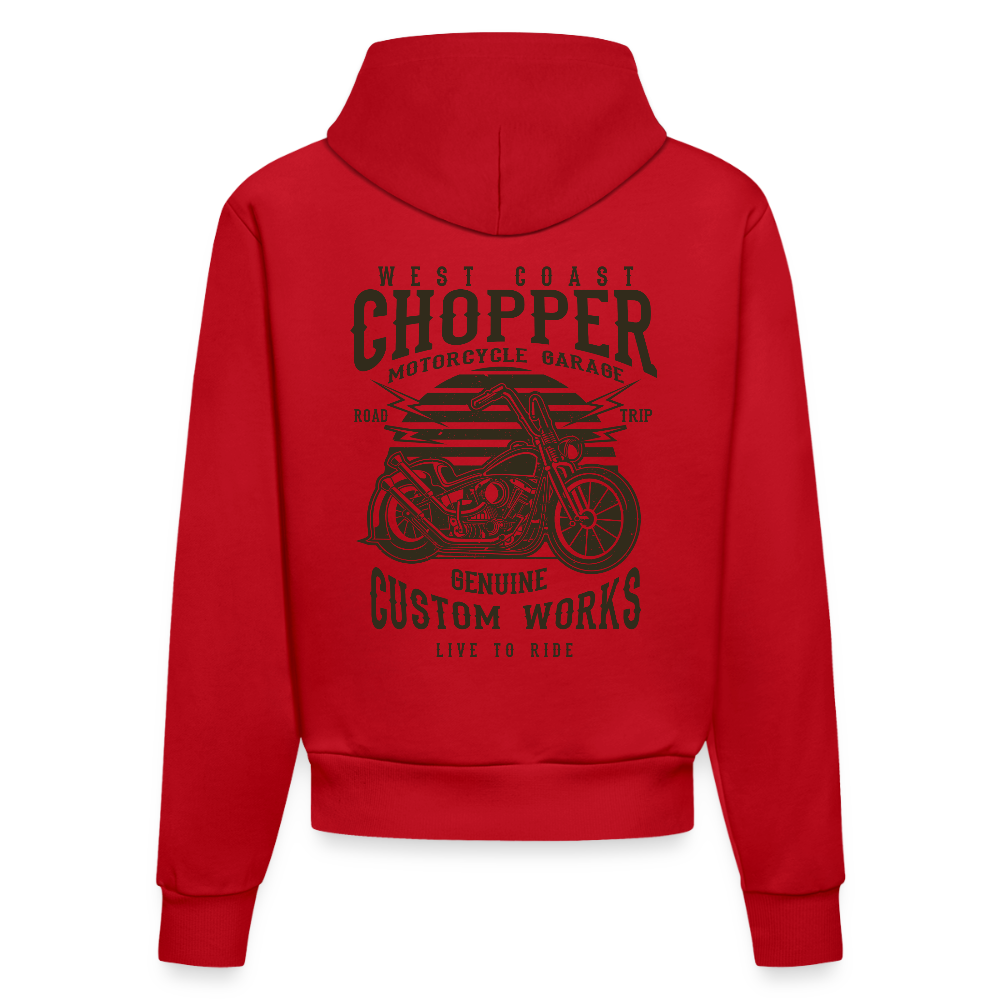 Organic fitted hoodie made in EU - rood