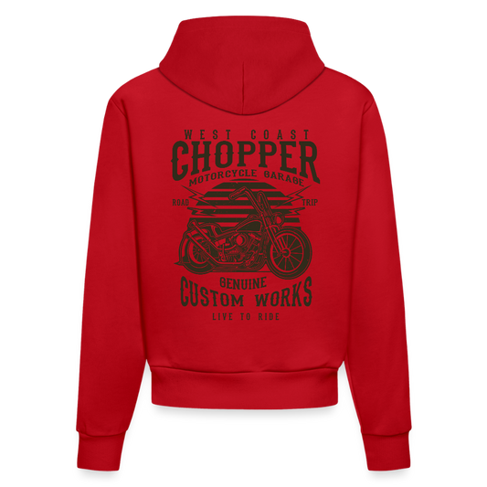 Organic fitted hoodie made in EU - rood