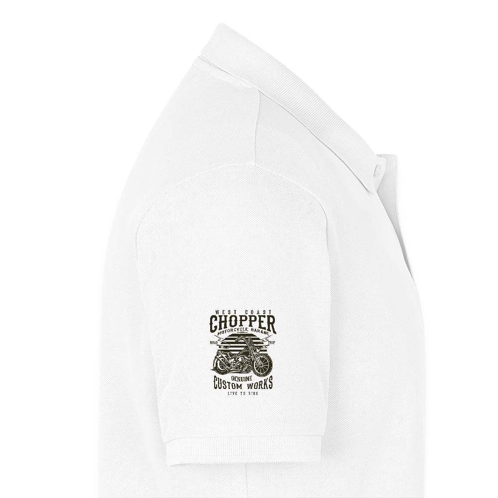 Mannen Premium Bio Poloshirt - wit