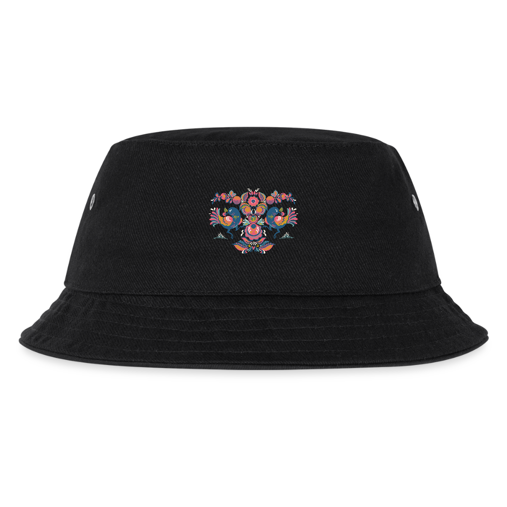 Kinder bucket hat - zwart