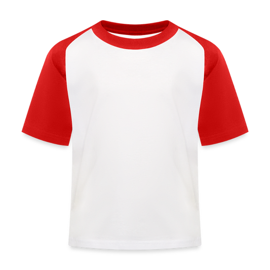 Kinderen baseball T-shirt - wit/rood