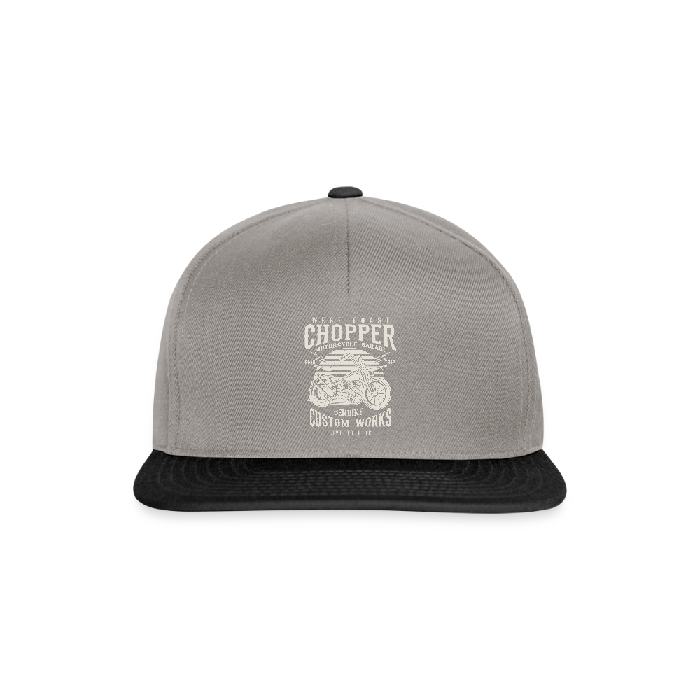 Snapback cap - grafietgrijs/zwart
