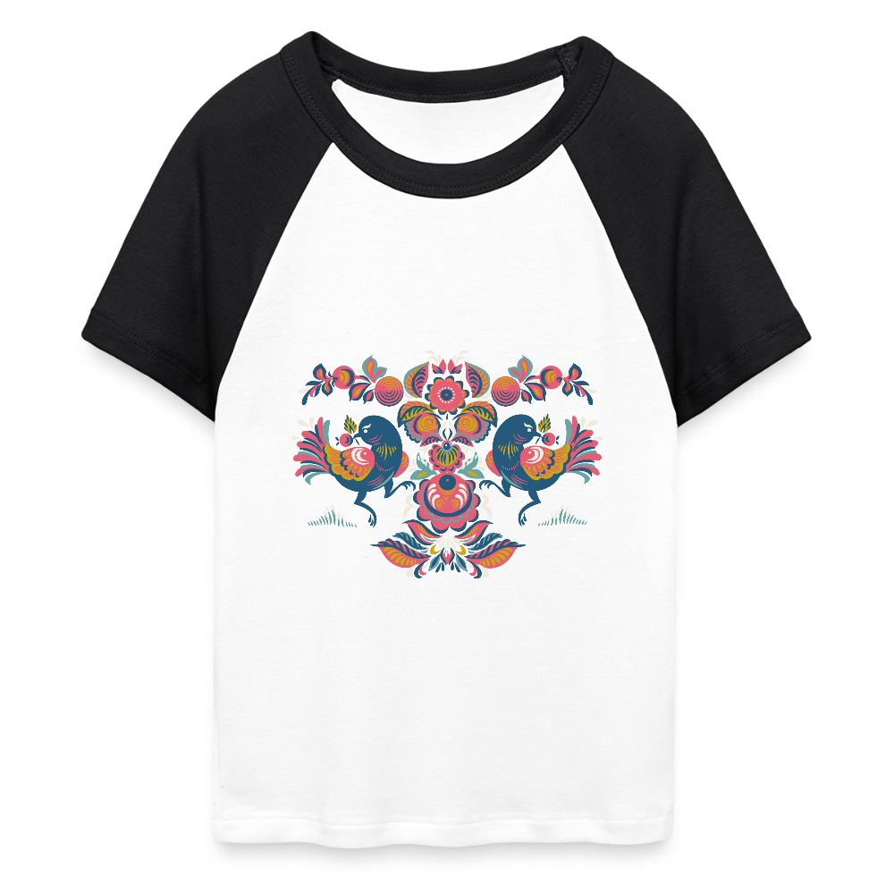 Vrouwen cropped Baby Tee - wit/zwart
