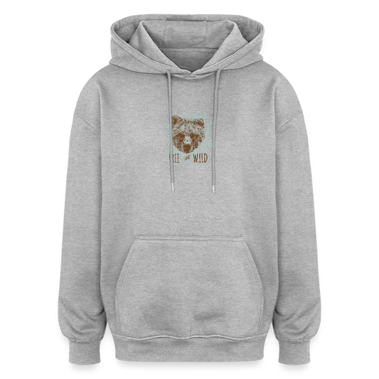Oversized uniseks hoodie - grijs gemêleerd