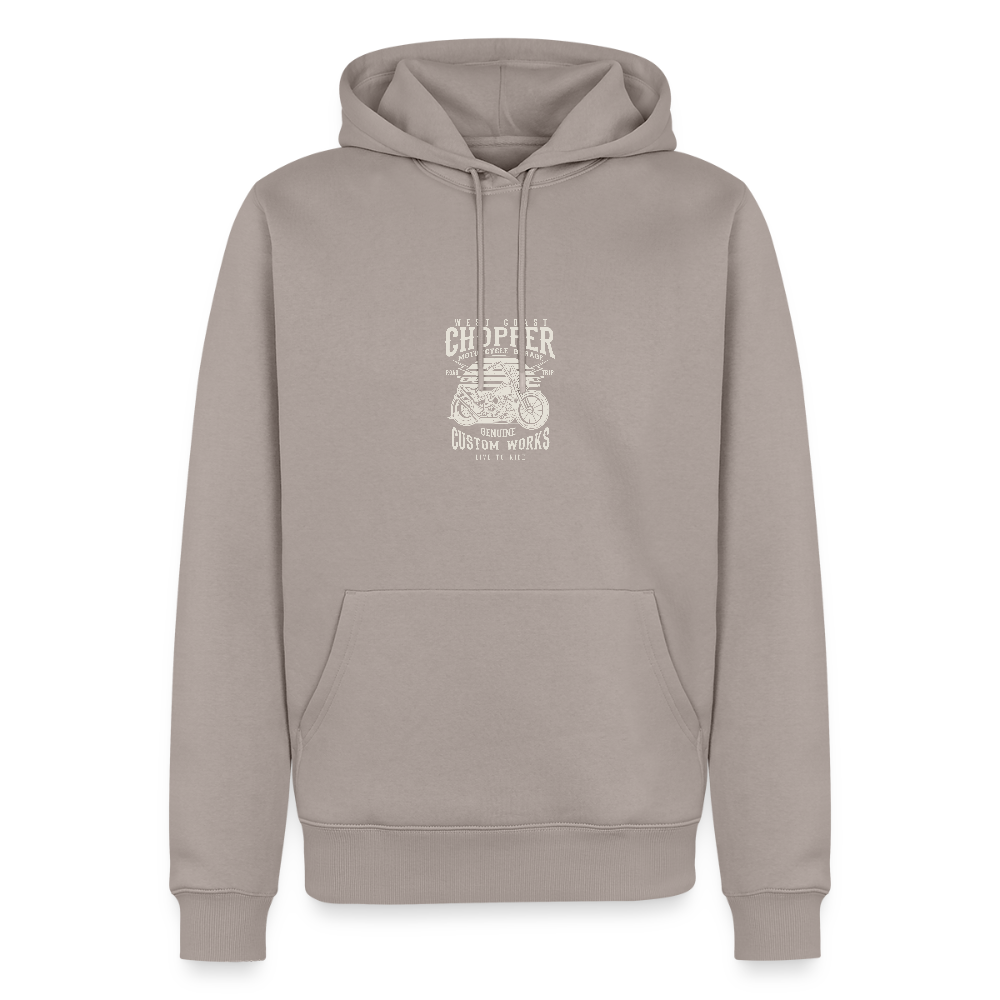 Mannen Premium hoodie - taupe