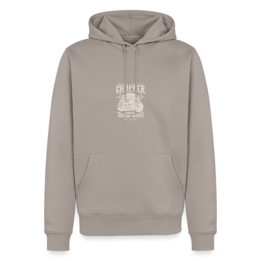 Mannen Premium hoodie - taupe