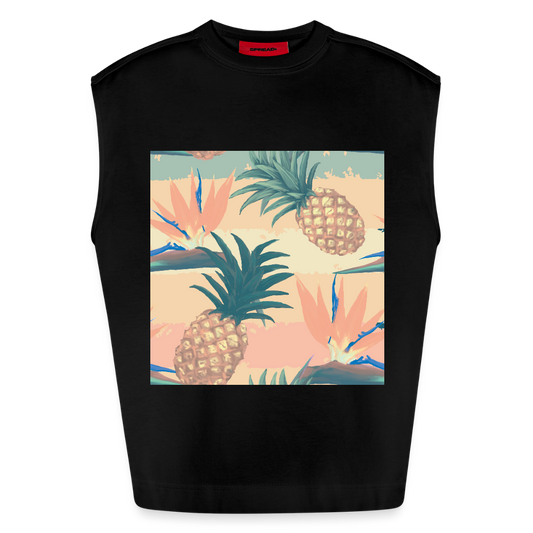 Heavyweight oversized organic tanktop made in EU Mannen - SOLID BLACK