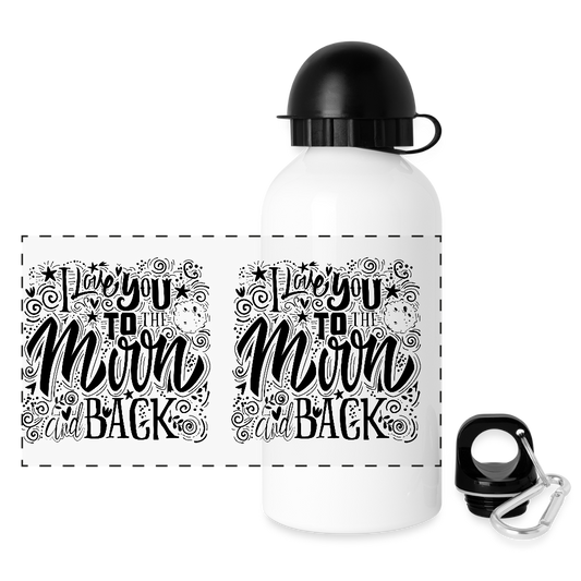 Drinkfles met verschillende sluitingen - wit