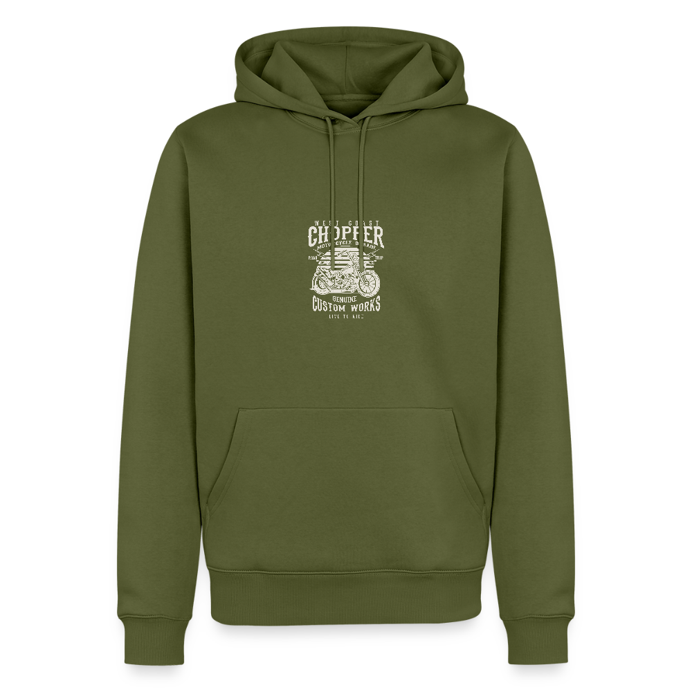 Mannen Premium hoodie - kaki