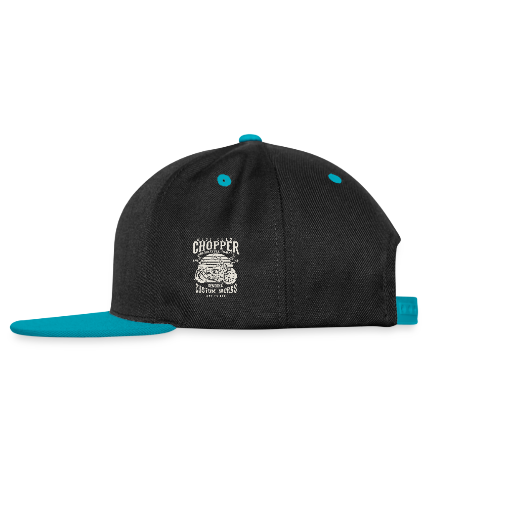Contrast snapback cap - zwart/turquoise