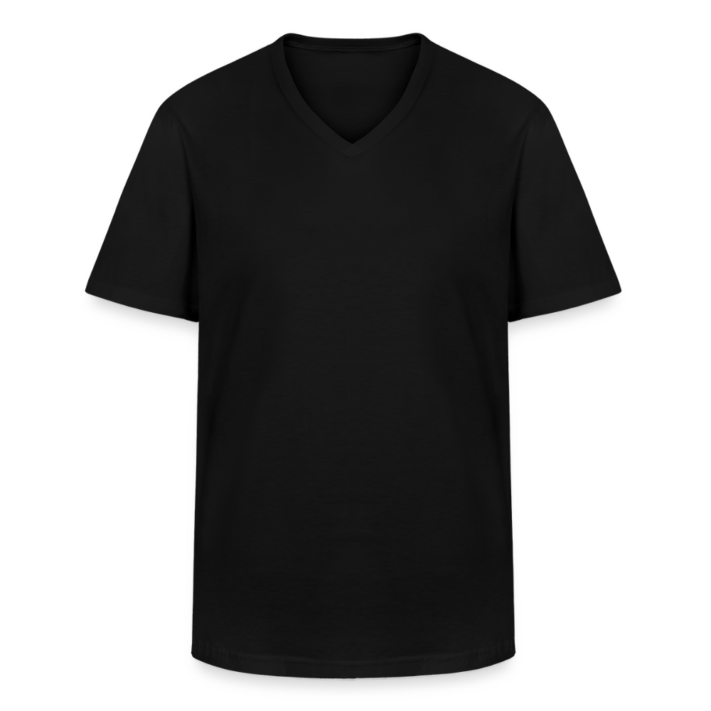 Klassiek mannen T-shirt met V-hals - zwart