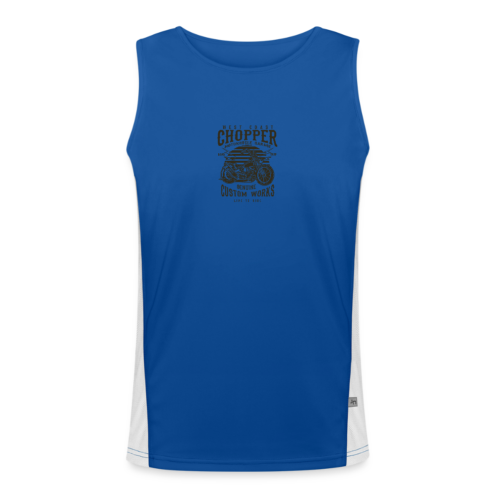 Functionele contrasterende tanktop voor mannen - royal/wit