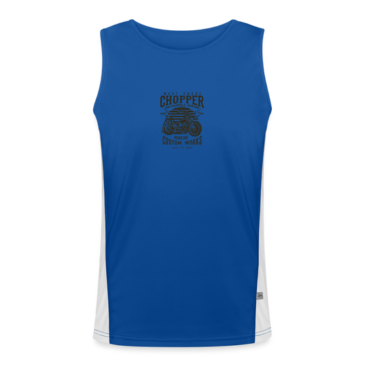 Functionele contrasterende tanktop voor mannen - royal/wit