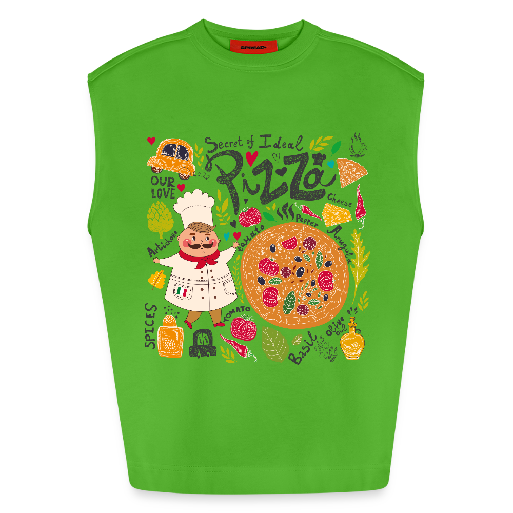 Heavyweight oversized organic tanktop made in EU - Apple Neon