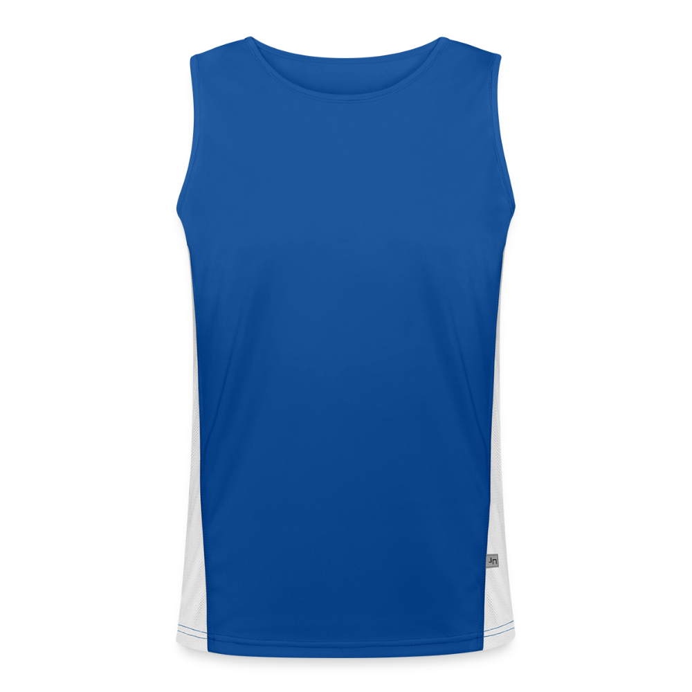 Functionele contrasterende tanktop voor mannen - royal/wit