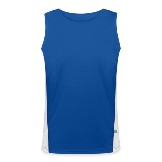 Functionele contrasterende tanktop voor mannen - royal/wit