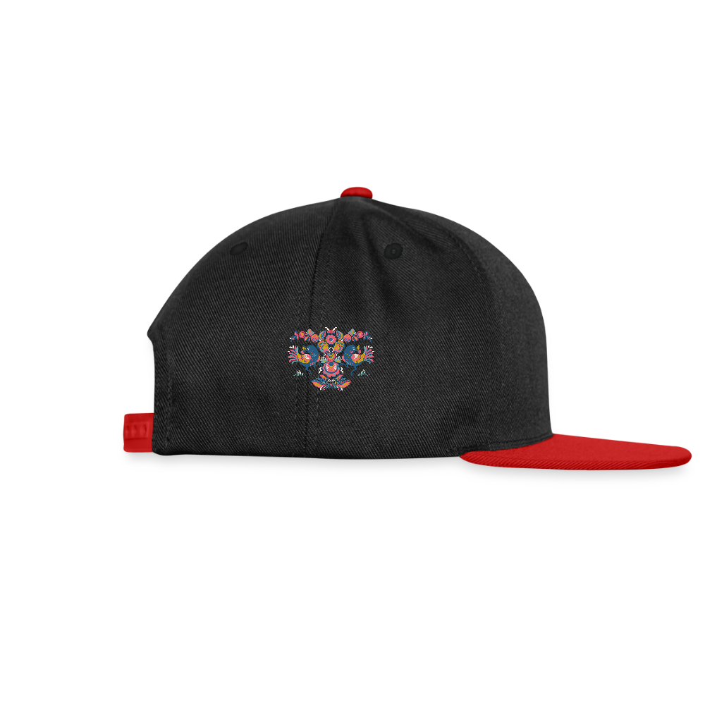 Snapback cap - zwart/rood