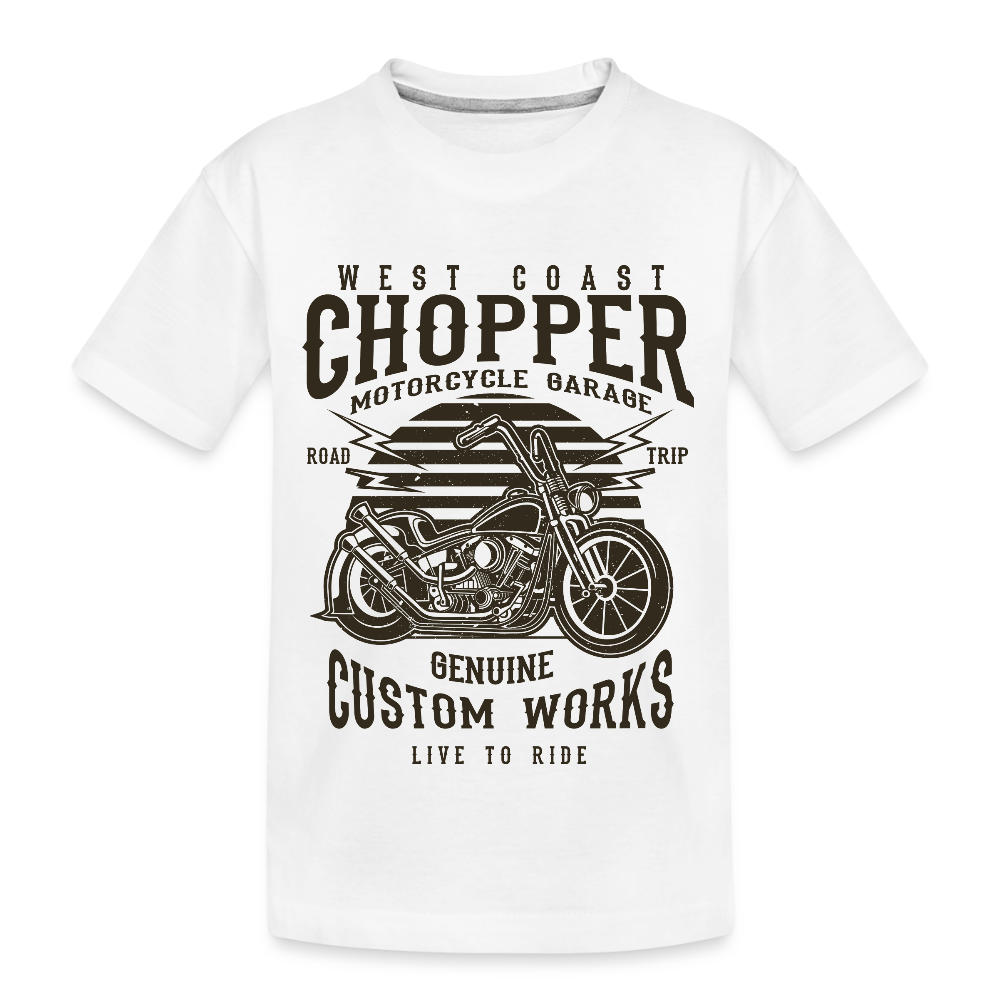 Teenager premium biologisch T-shirt - wit