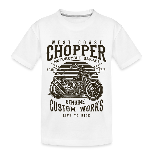 Teenager premium biologisch T-shirt - wit