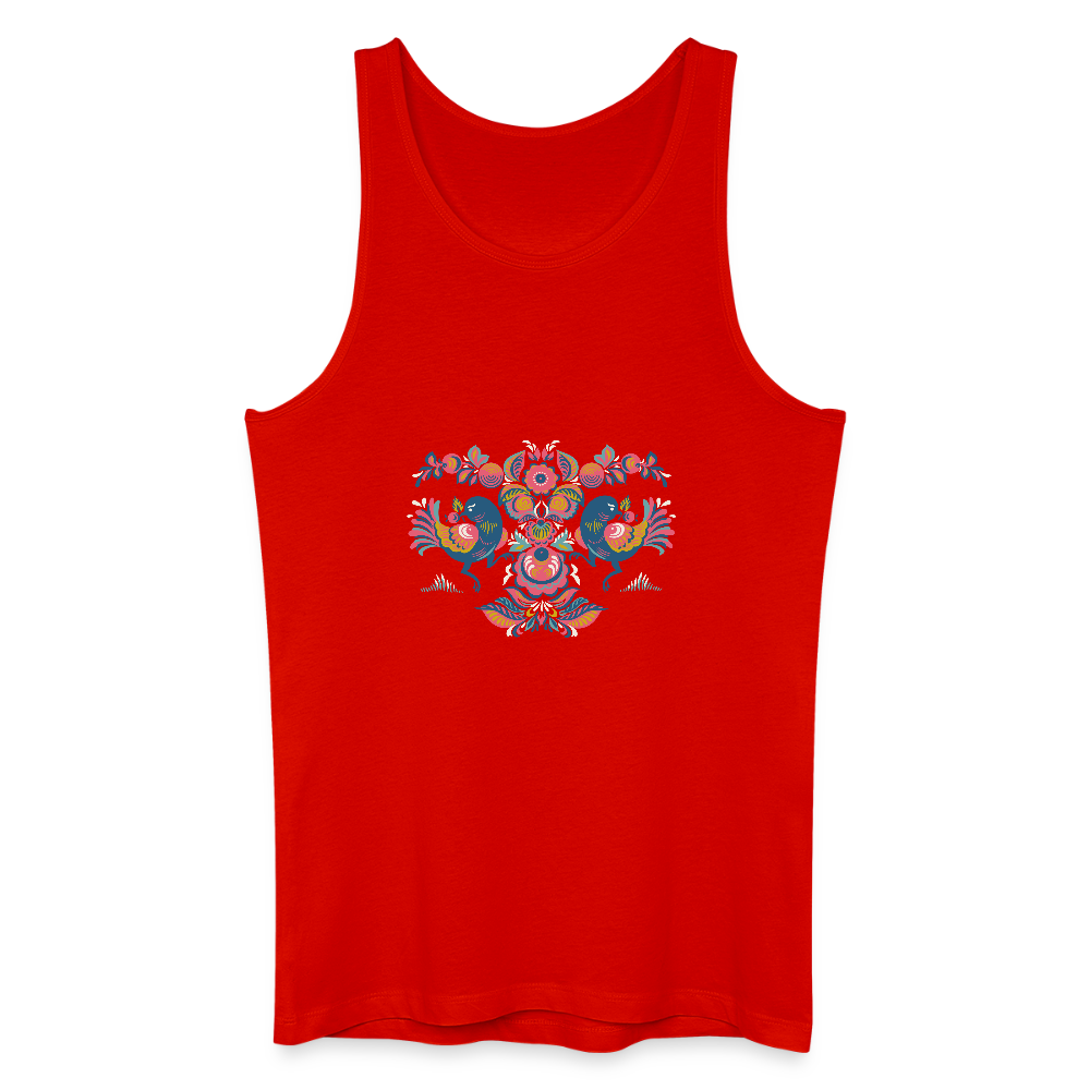 Mannen bio tanktop - rood